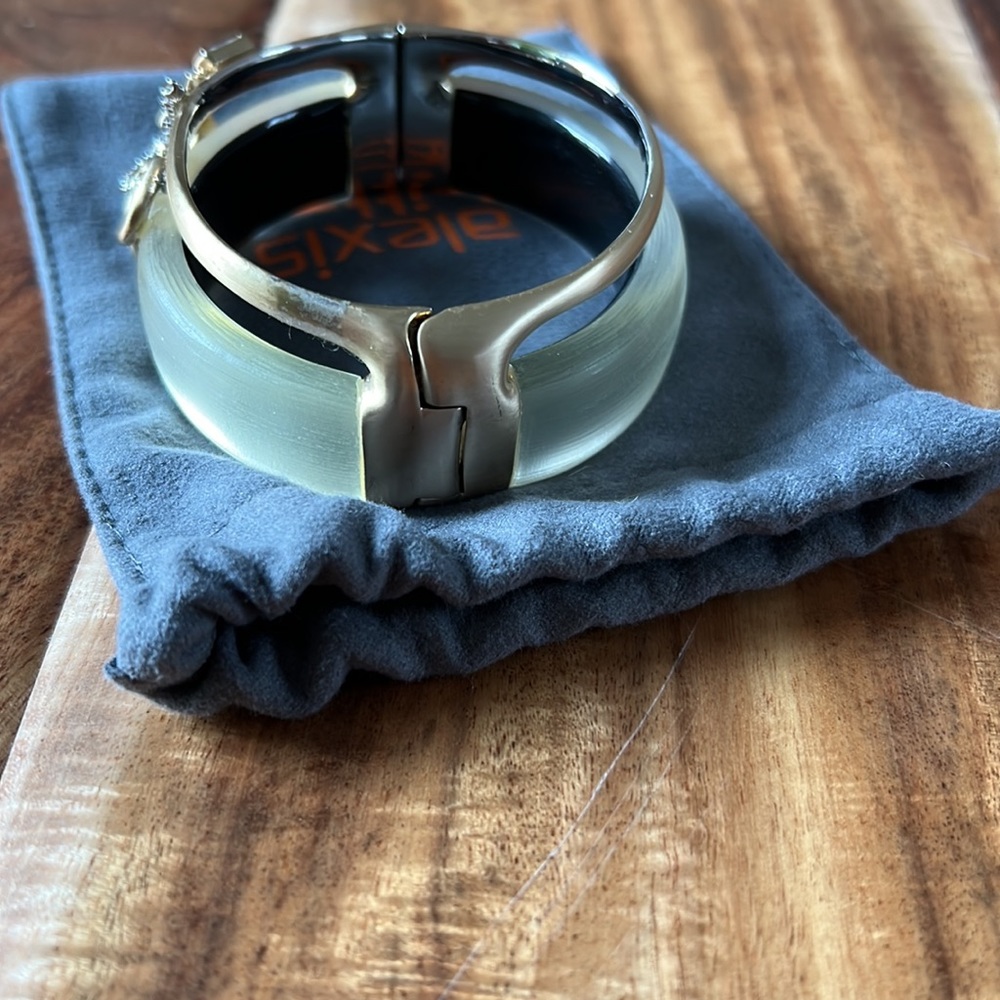 Alexis Bittar Lucite Magnetic Hinged Bangle Bracelet - Picture 4 of 7